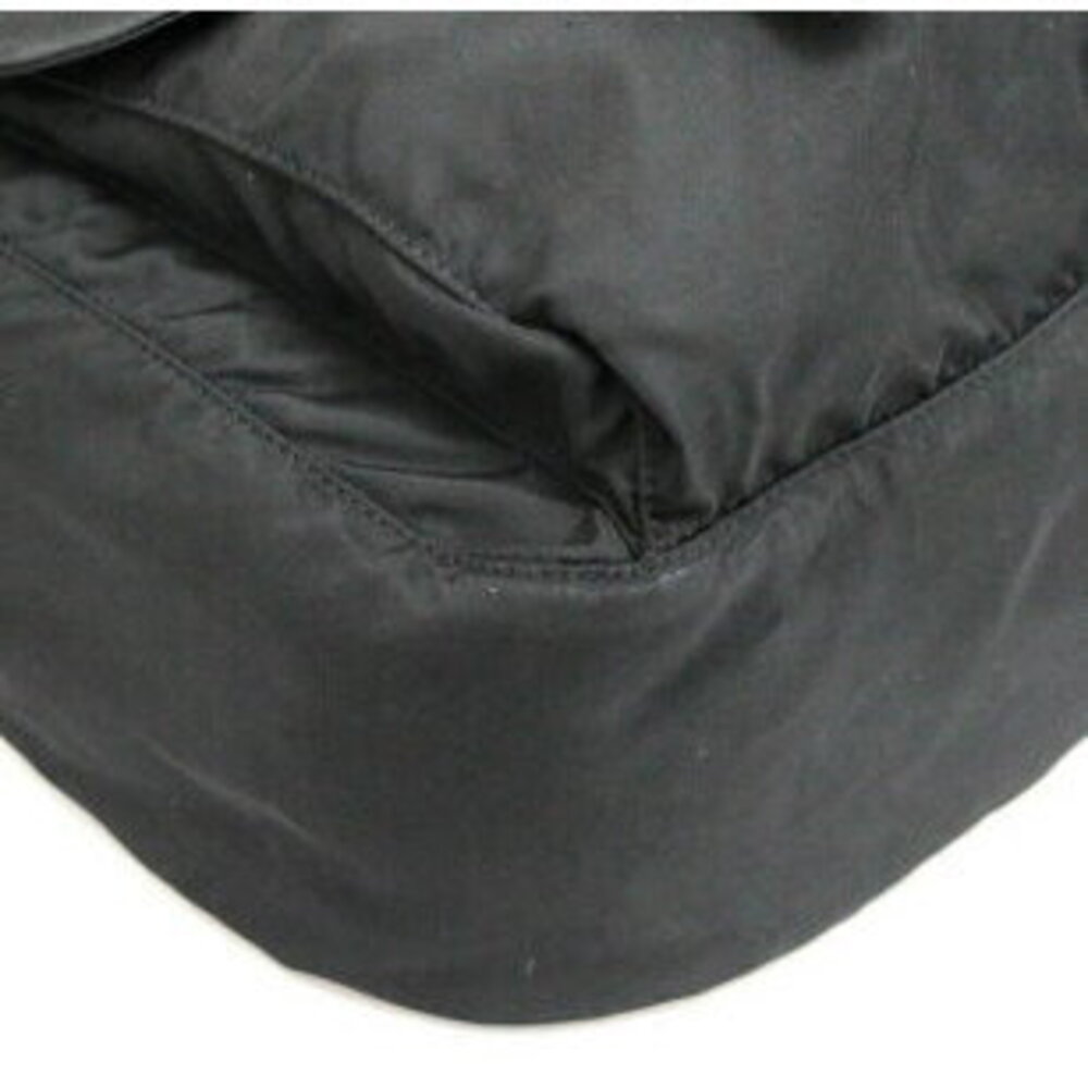 Prada Messenger Nylon Double Shoulder Triangle Bag Black Pocket Logo - Picture 4 of 6